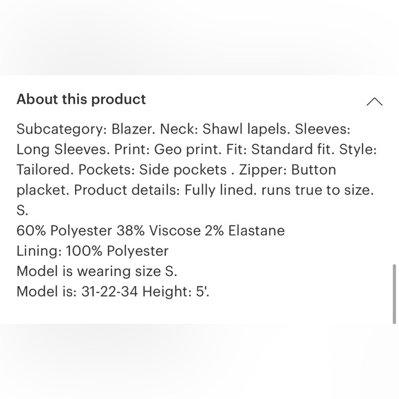 Blazer in Pink Geometric Print - Picture 5 of 5